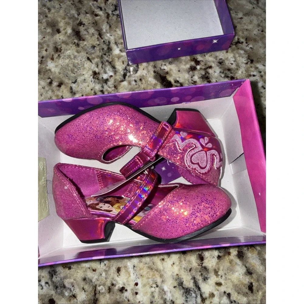 DisneyToddler GirlsPrincess Maryjane Dress Pumps Shoes Purple Size‎ 6T. 4311